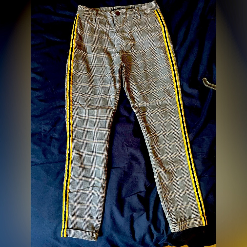 YMI Size 11 High rise plaid slacks